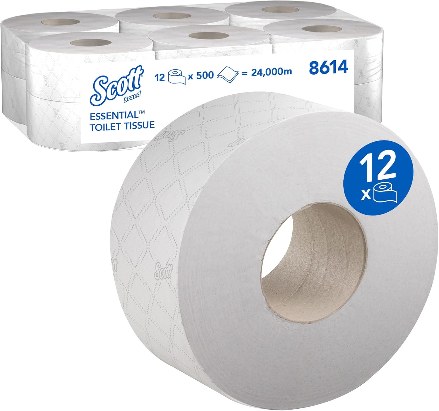 Scott Essential Jumbo Roll Toilet Tissue, Special 2 Ply Toilet Paper, High-Quali...