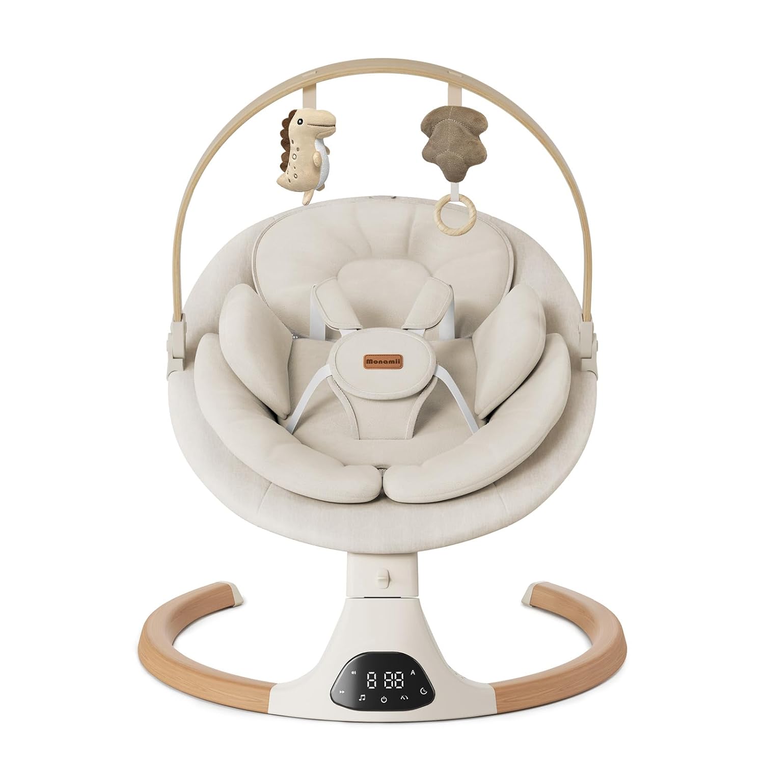 Baby Swings for Infants, Monamii Baby Swing, Infant Swing with 5 Speeds, 10 Lull...