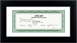 CORE ART 5x10 Business License Frame in Black, Pro...