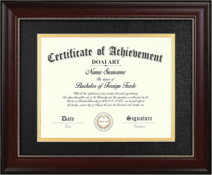 DOAI ART 8.5 x 11 Diploma Frame Classic Mahogany D...