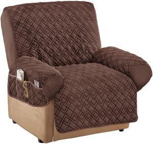 Collections Etc Diamond-Shape Quilted Stretch Recl...