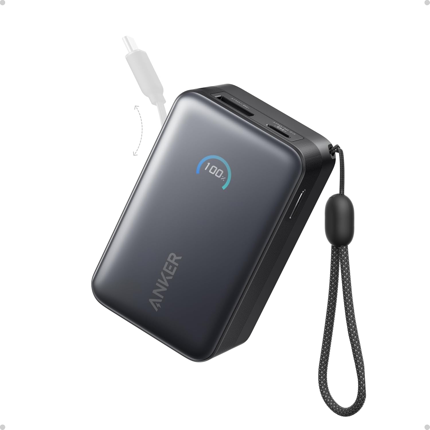 Anker Nano Portable Charger, 10,000mAh 45W Max Compact Power Bank, Travel Essent...