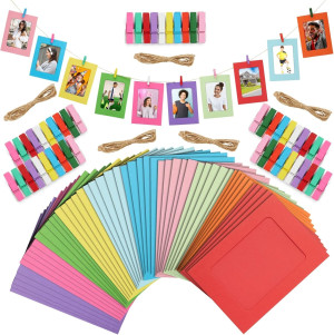 Juvale 50 Pack Paper Picture Frames 4x6, DIY Cardb...
