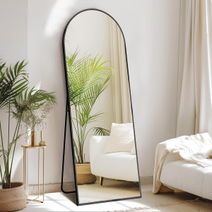 Sweetcrispy 64"x21" Arched Full Length Mirror, Sta...
