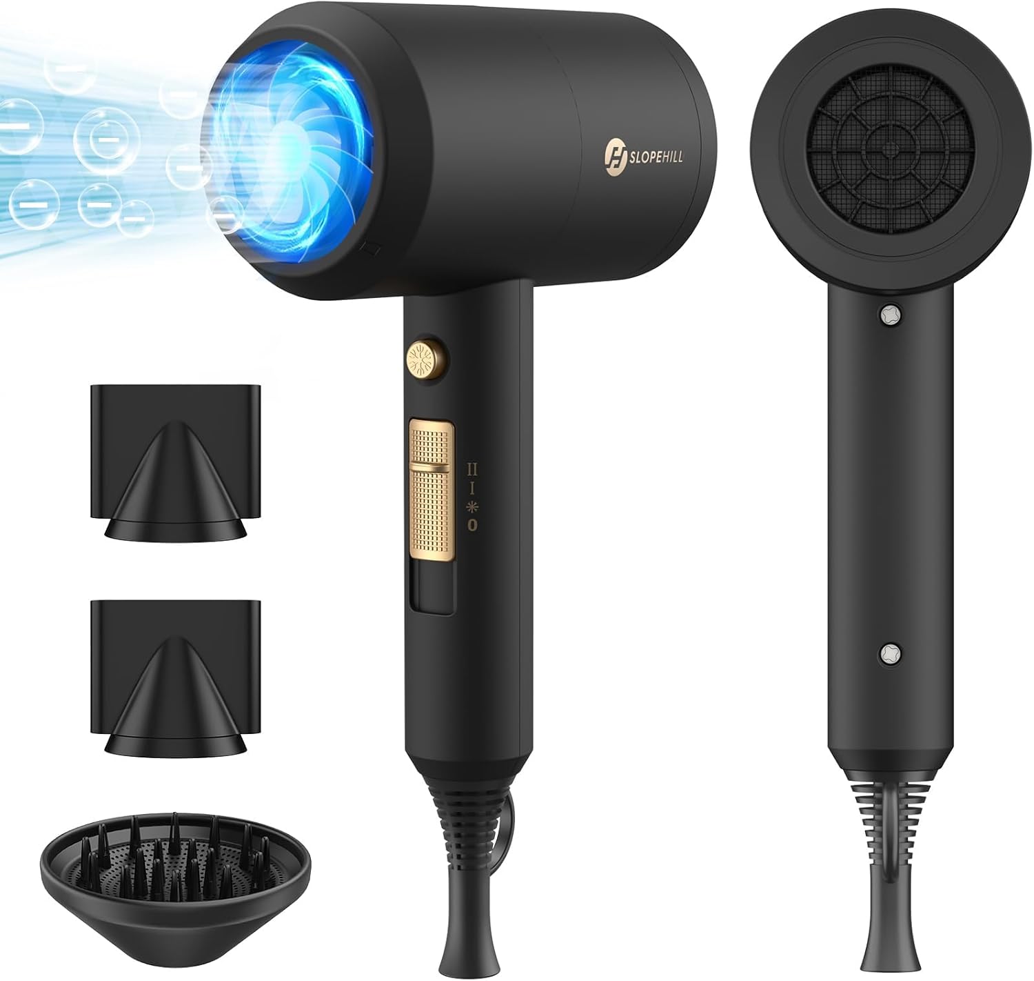 Slopehill Ionic Hair Dryer, Powerful Professional Hair Dryer for Fast Drying 180...
