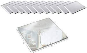 Light In The Dark 5 Inch Square Mirror Candle Plat...