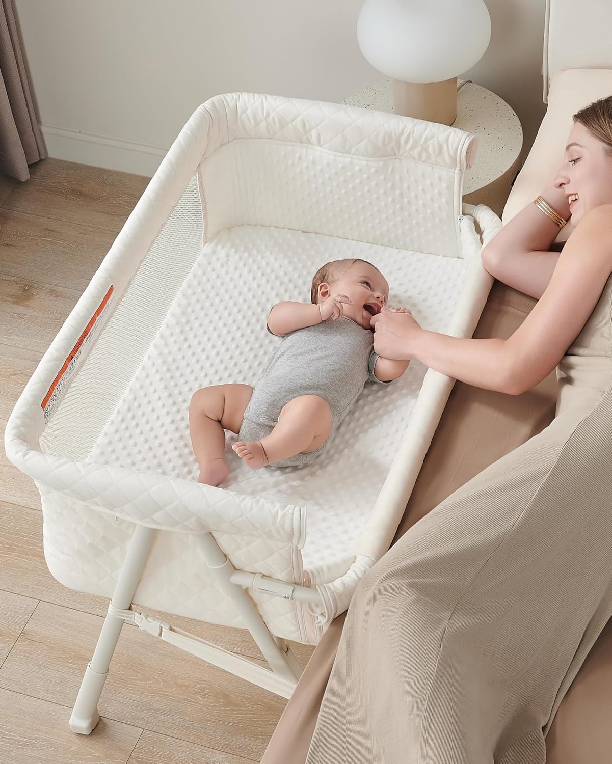 AirClub Bassinet Bedside Sleeper, Baby Crib for Newborn, Baby Bassinets Bedside...