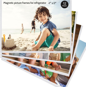 vivinin Magnetic Picture Frame, 12 Pack Magnetic F...