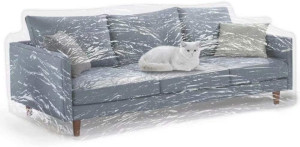 KEBE Clear Thicker Couch Cover for Pets, Heavy Dut...