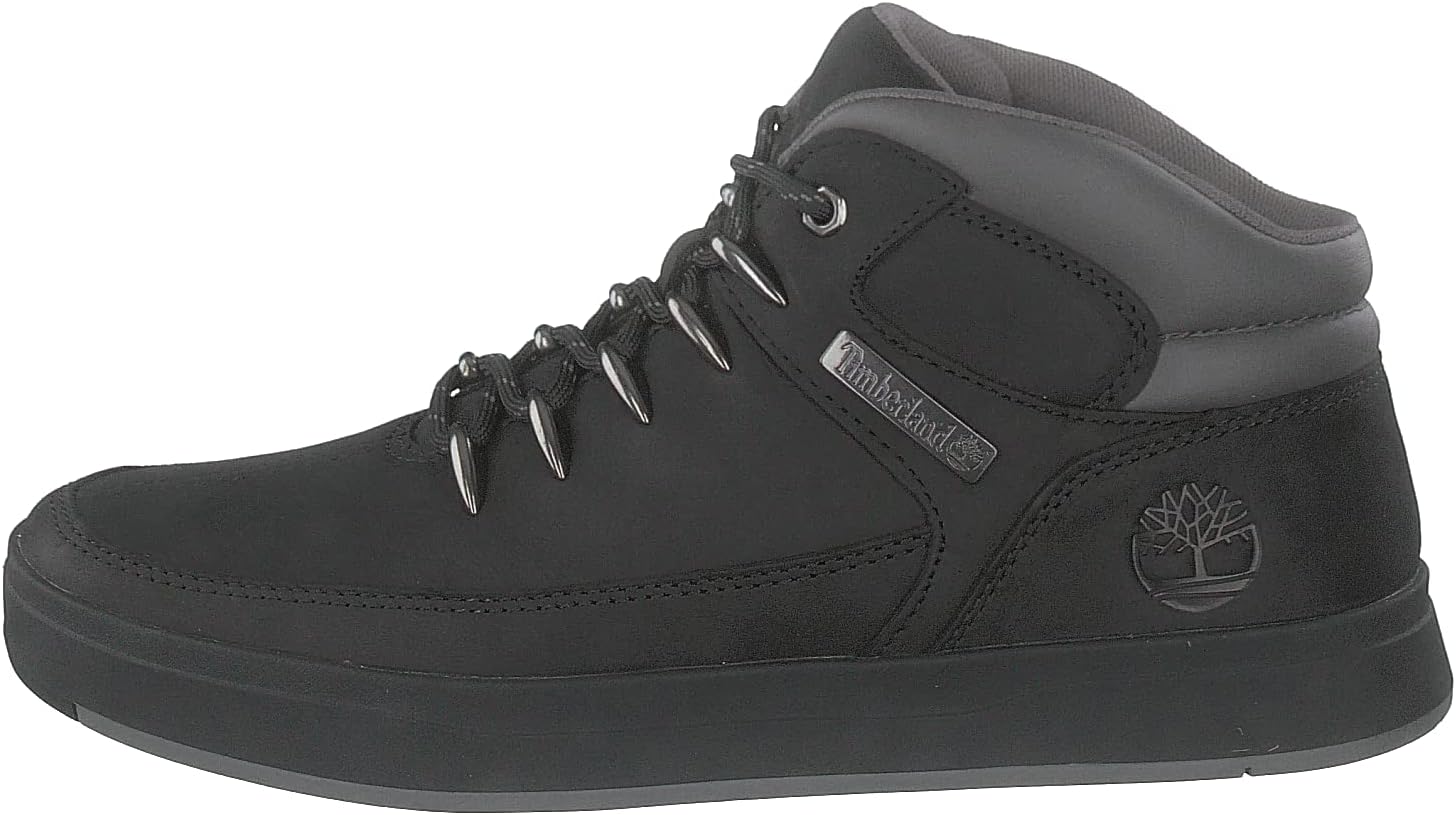 Timberland Men's Davis Square Hiker Sneaker High/Mid Top 11.5 UK Black Nubuck