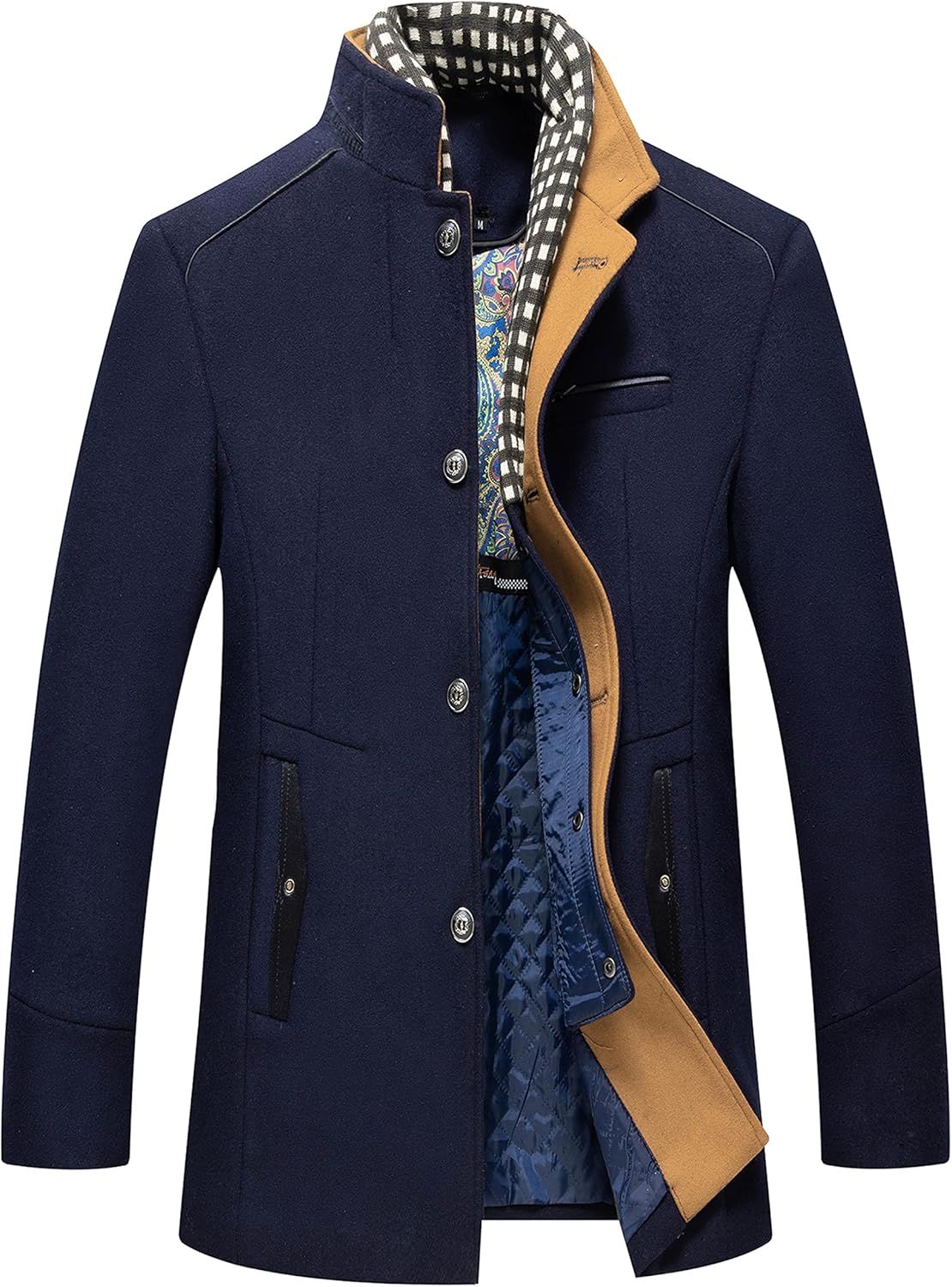 APTRO Mens Jacket Winter Coat 80% Wool Coats Warm Casual Overcoat Outwear Busine...