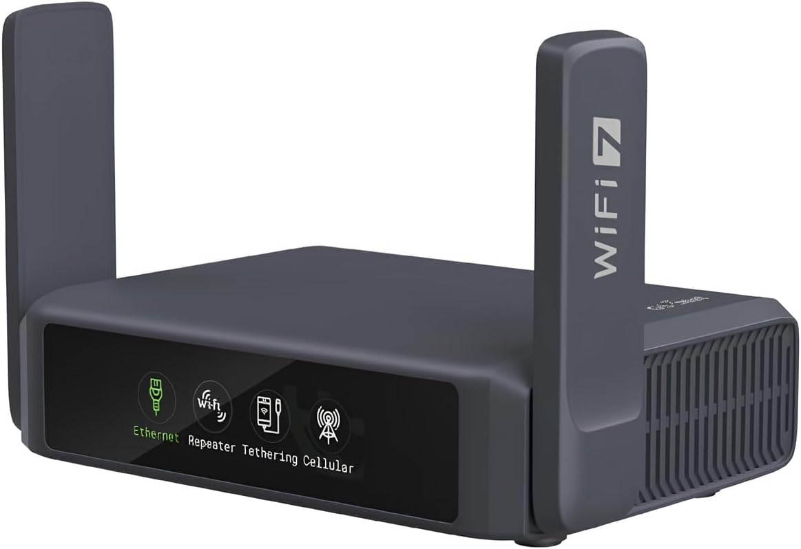 High-Quality GL.iNet GL-BE3600 (Slate 7) Travel Router, Special Portable Dual-Ba...