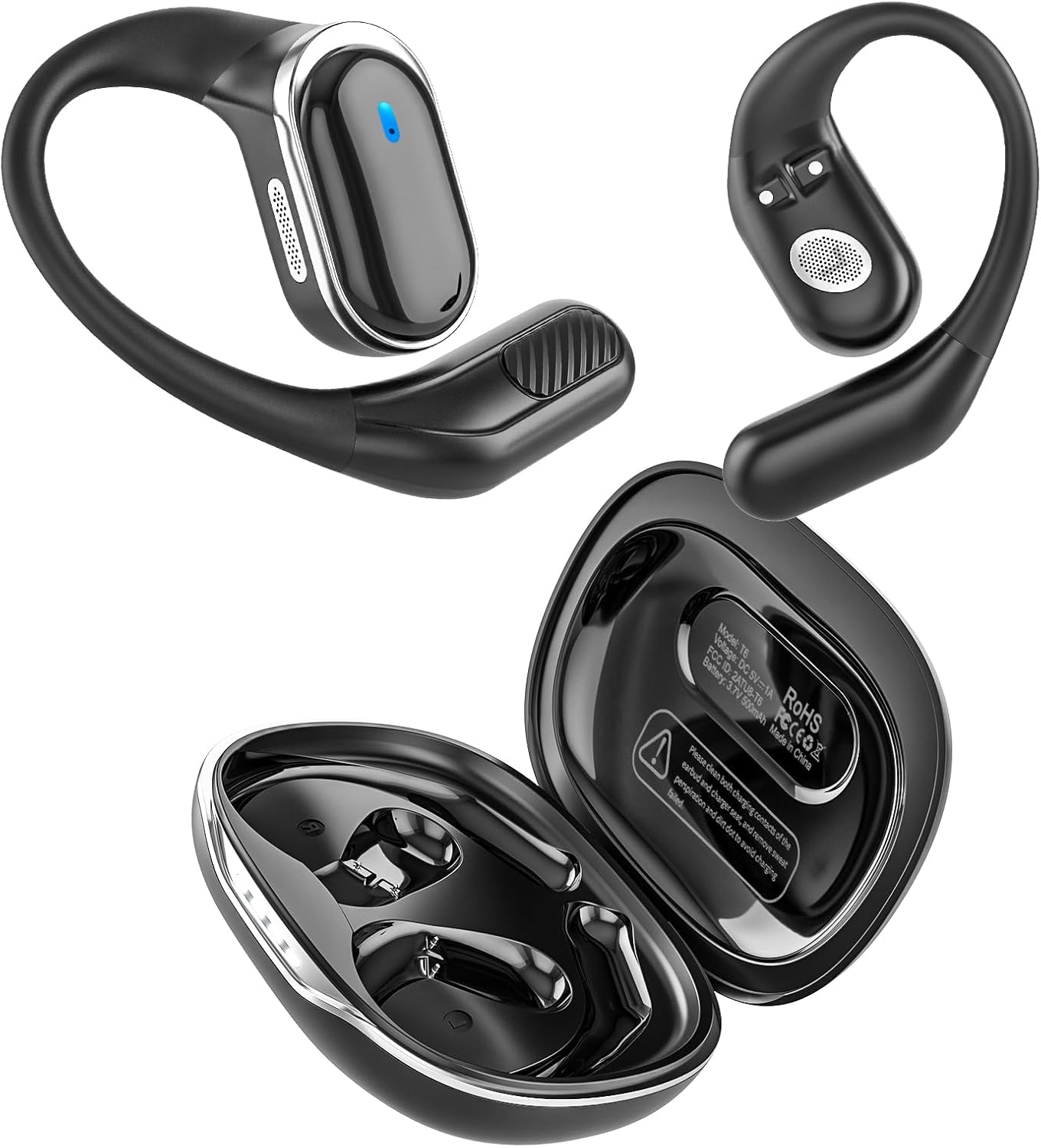 Open Ear Wireless Earbuds, Special Bluetooth Headphones with 50Hrs Playtime, Hig...