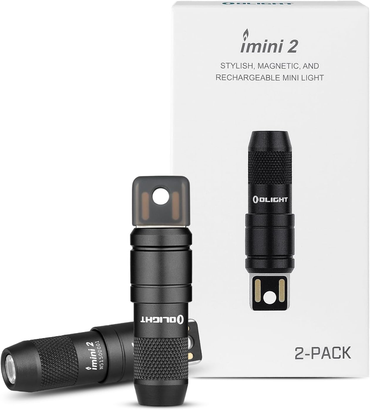Premium OLIGHT 2 Pack IMINI 2, Special Rechargeable Keychain Flashlight, Innovat...