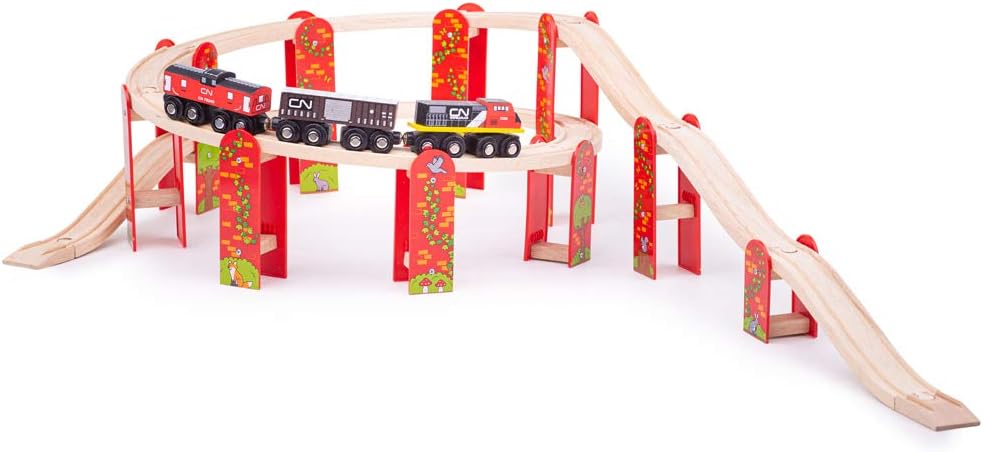 Best Wooden Toys, Bigjigs Rail High Level Train Track Expansion Pack, Special Tr...
