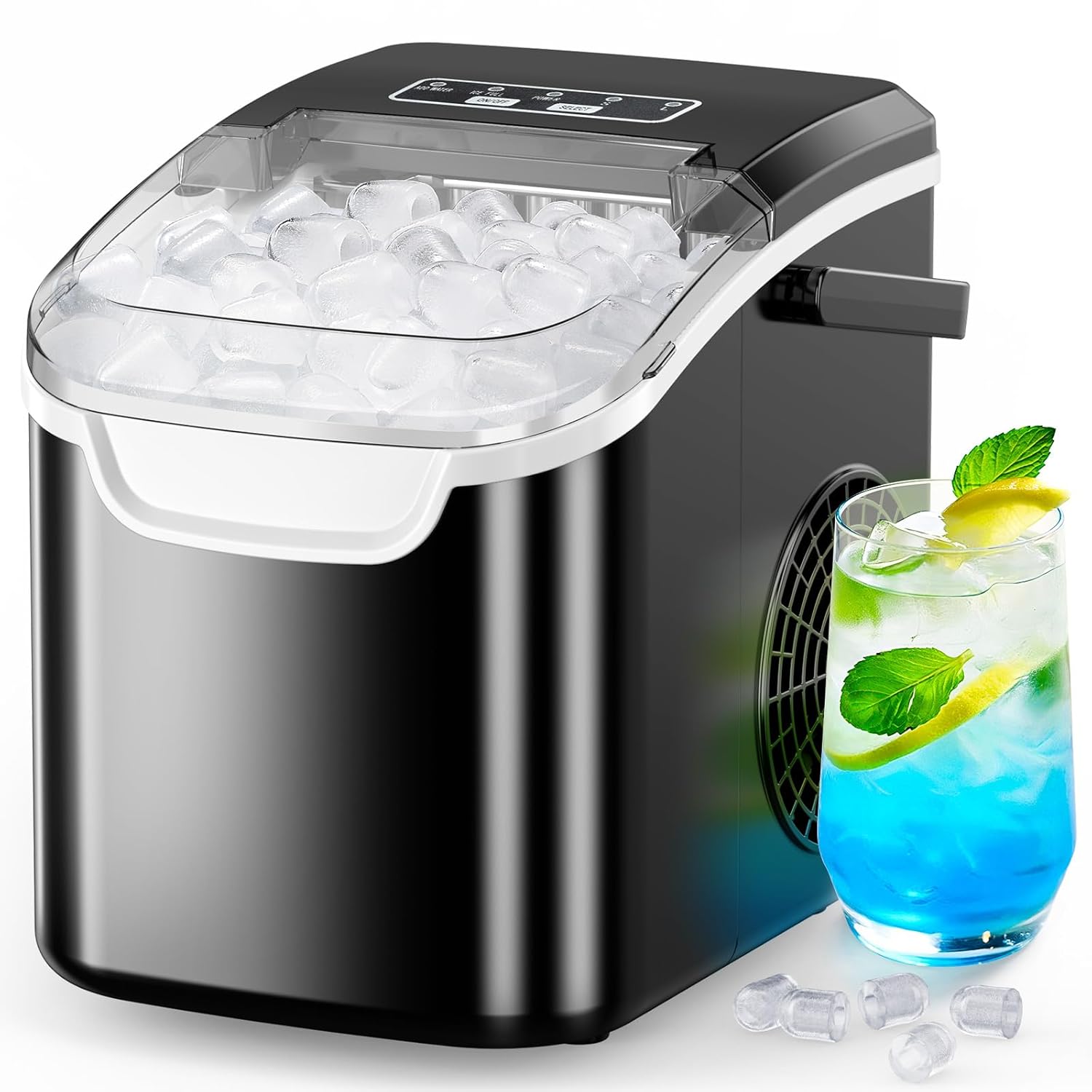 Premium COWSAR Ice Maker Countertop, Portable Ice Machine with Self-Cleaning, Ef...