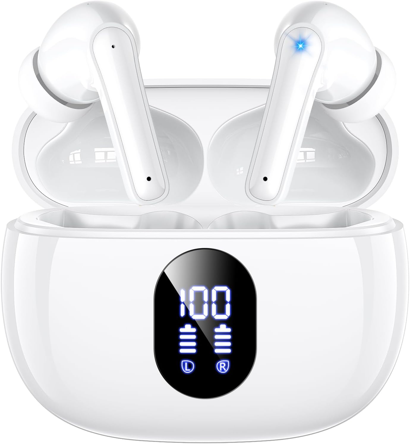 Wireless Earbuds,Bluetooth Earphones ENC Noise Cancelling Mic,Big Bass Stereo So...