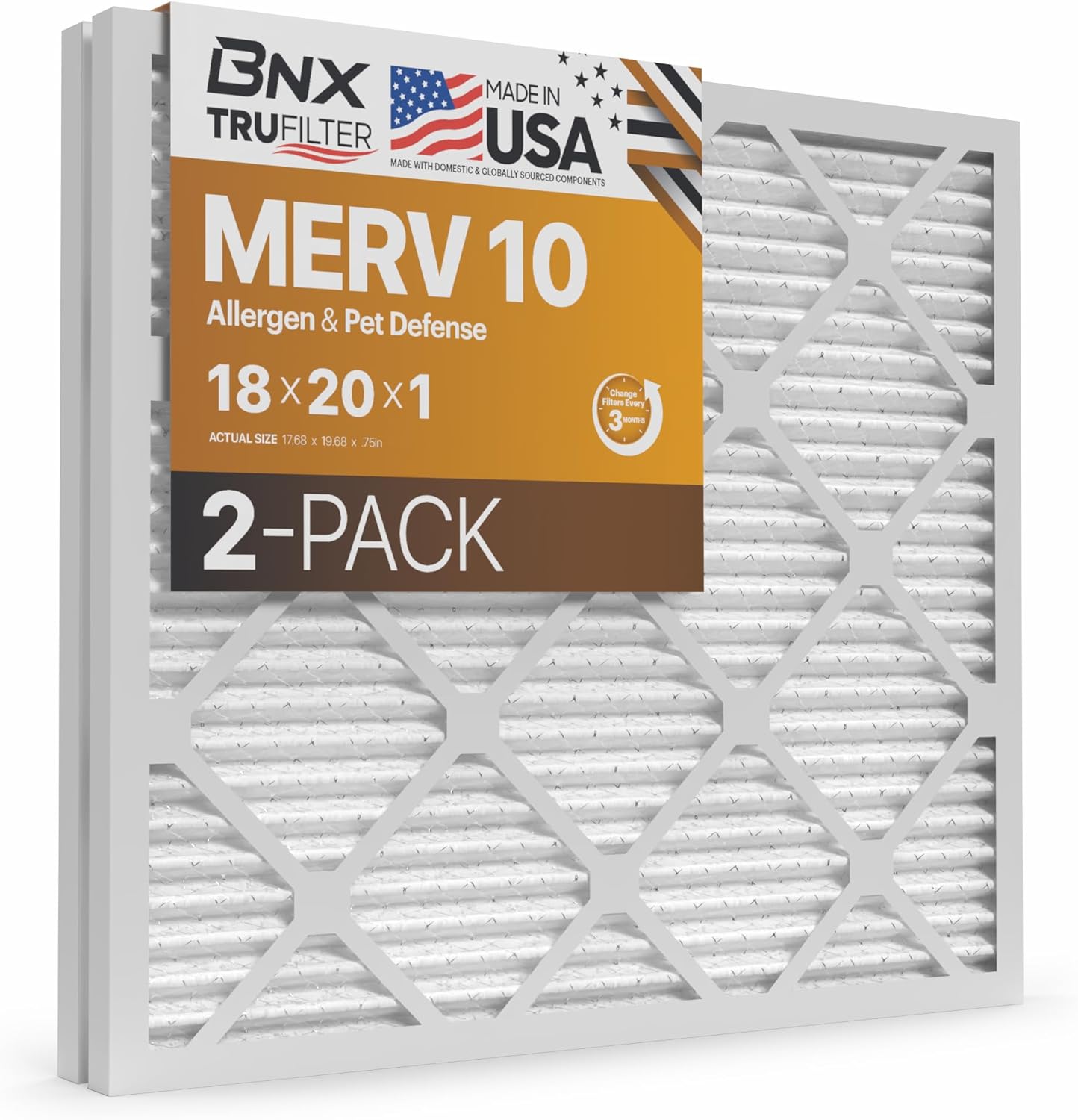 Premium BNX TruFilter Air Filter, Special AC Furnace Air Filter MERV 10, High-Qu...