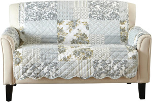 Patchwork Scalloped Printed Furniture Protector St...