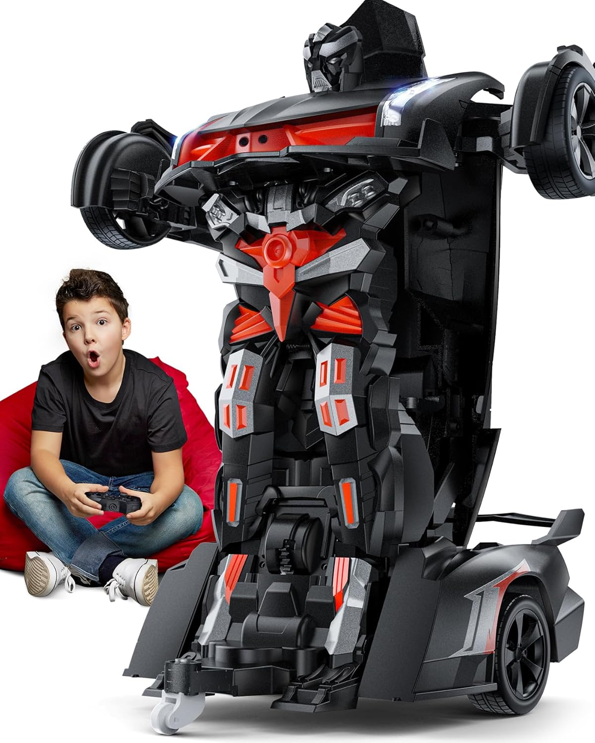 Top V992 Transform Robot RC Car, Premium Robot Toy Car in 1:14 Scale, Unique 2-i...
