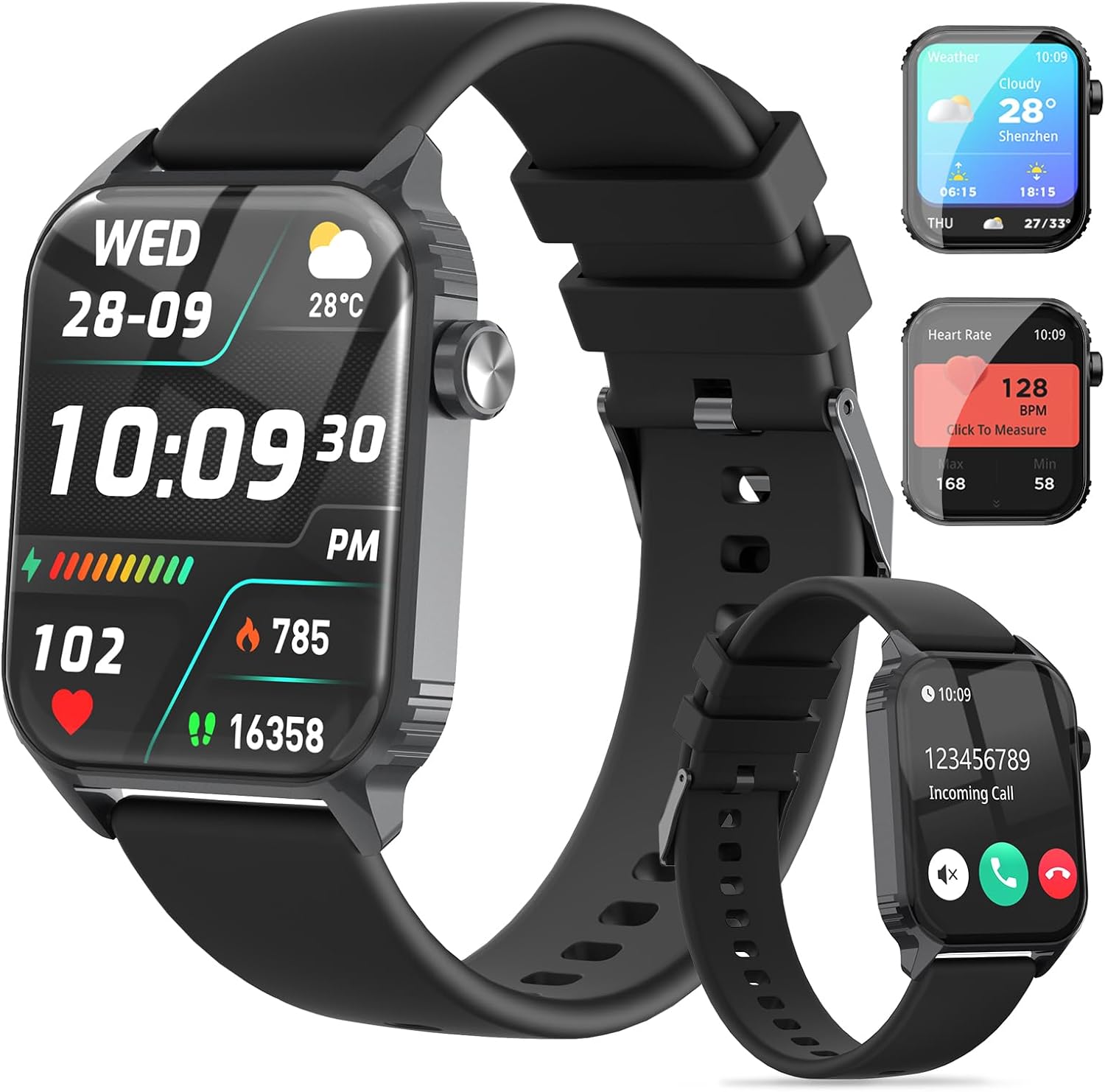 Smart Watches for Women Men, 1.83 inches HD Smartwatch with 120 Sports Modes, He...
