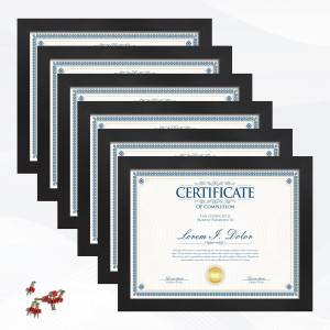 8.5x11 Picture Frame set of 6, Multi Certificate 8...