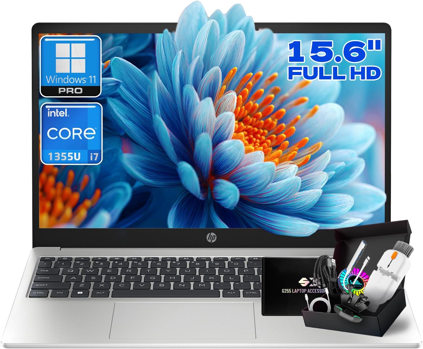 HP 250 G10 Business Laptop, Powerful Laptop with Intel Core i7-1355U Processor,...