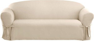 SureFit Home Décor Duck Cotton Solid Sofa Slipcove...