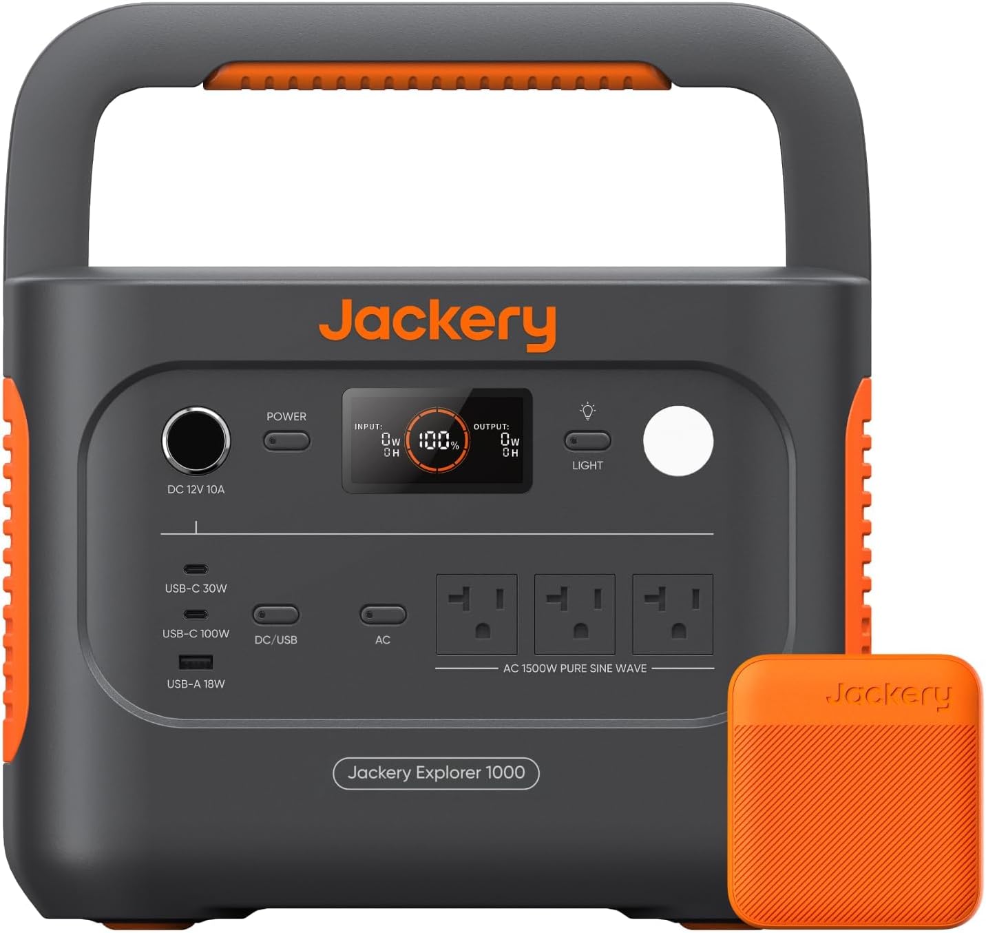 Jackery Explorer 1000 v2 Portable Power Station and 3-Port 102W Fast Charger, 10...