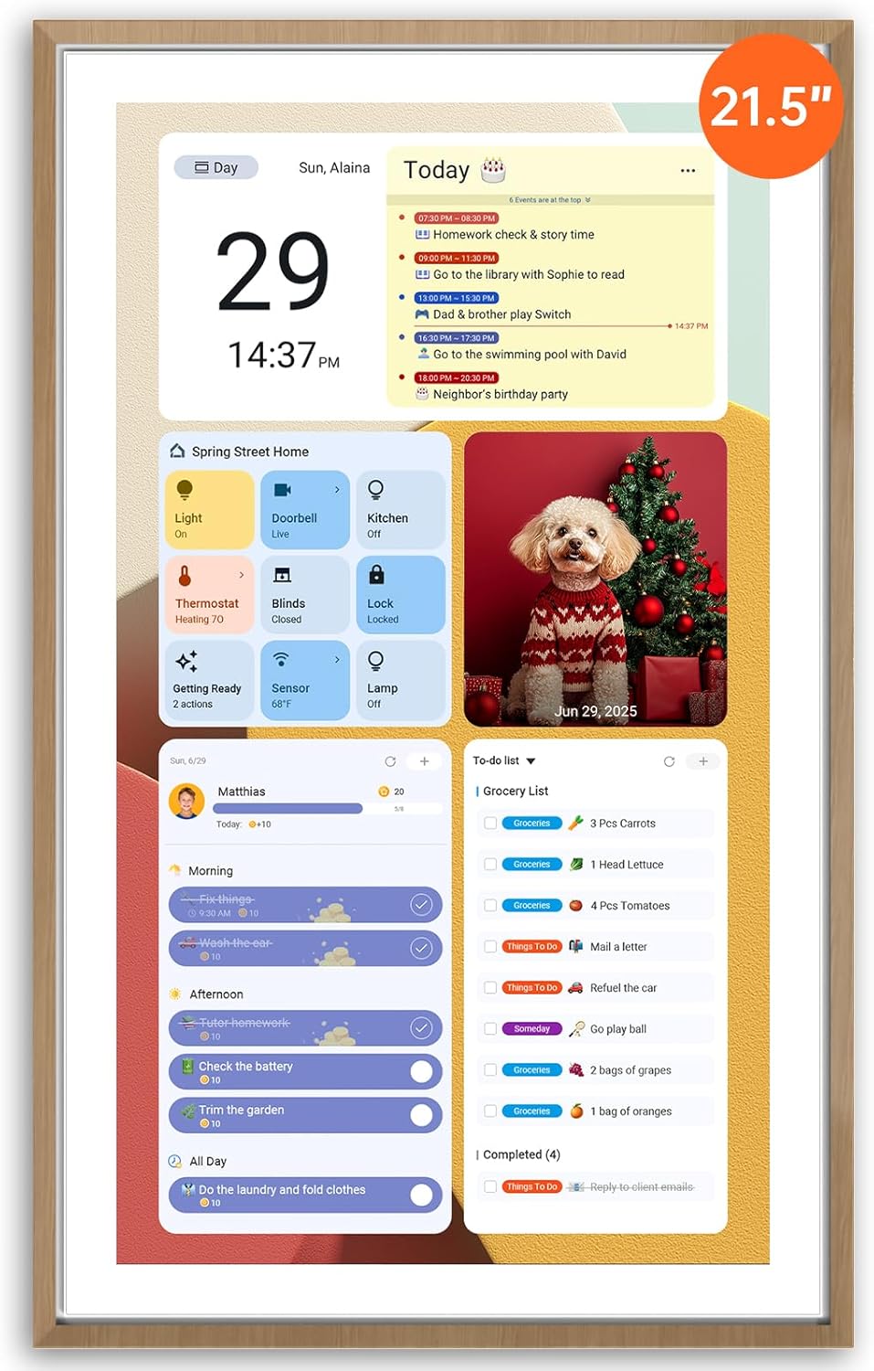 ApoloSign Digital Calendar, Special 21.5" Dual Mode Calendar With Google Play, I...