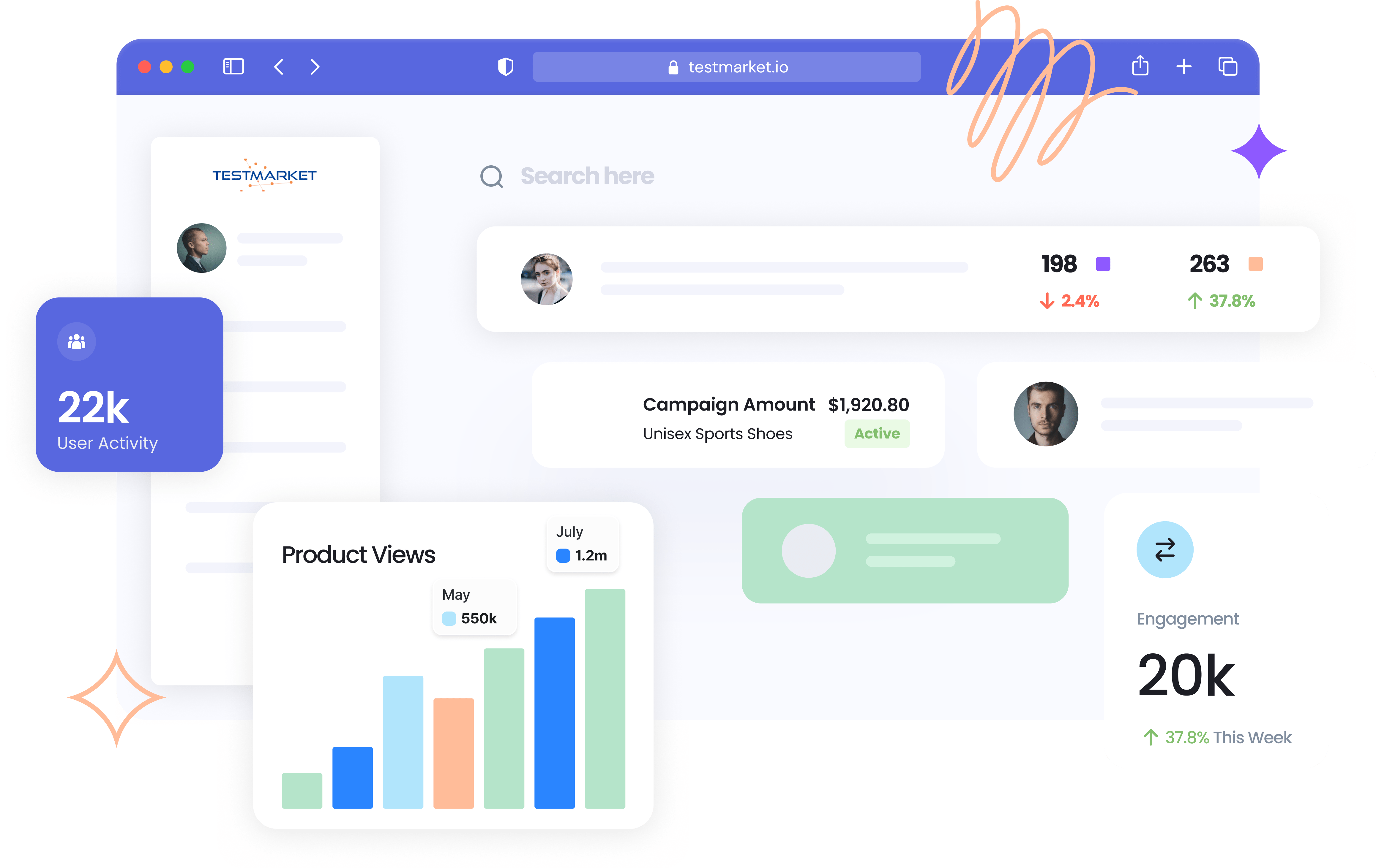 Testmarket Icon AI Dashboard